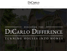 Tablet Screenshot of dicarlohomes.com